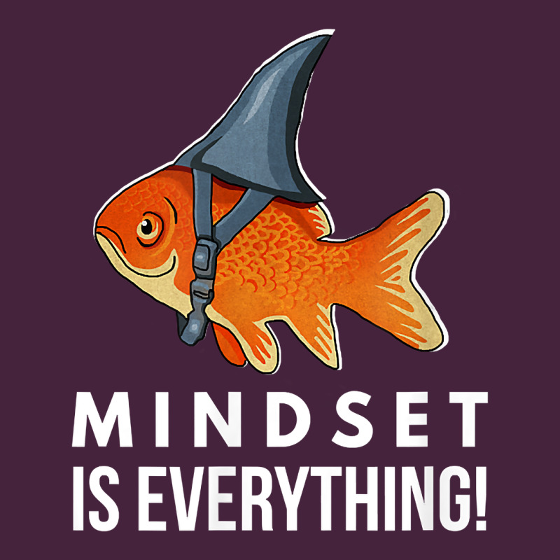 Mindset Motivational Quote Cute Goldfish Shark Fish T Shirt Premium Tee by linhVisuals | Teevron