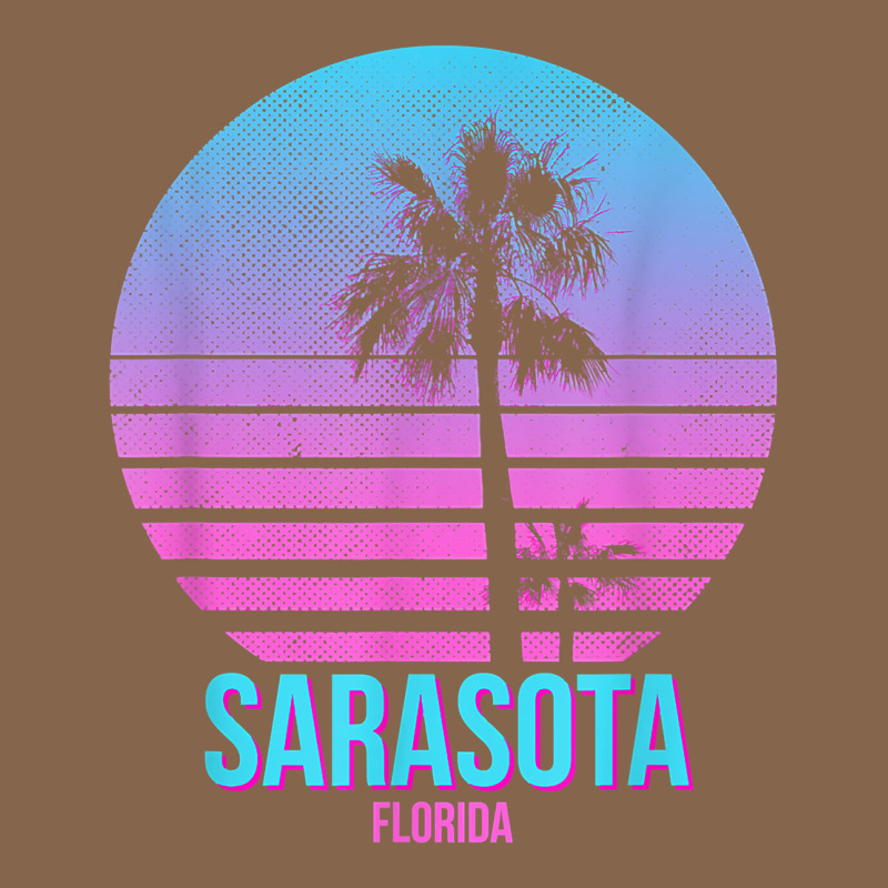 Sarasota Florida Vintage Retro Palm Tree T Shirt Premium Tee by linhVisuals | Teevron