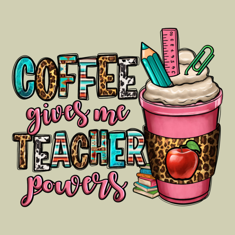 Coffee Gives Me Teacher Powers Heavy Core Tee by OliviaCreatesArt | Teevron