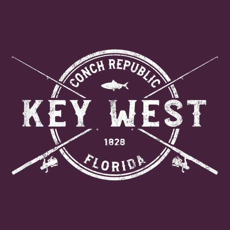 Key West Fl Vintage Crossed Fishing Rods T Shirt Premium Tee by linhVisuals | Teevron