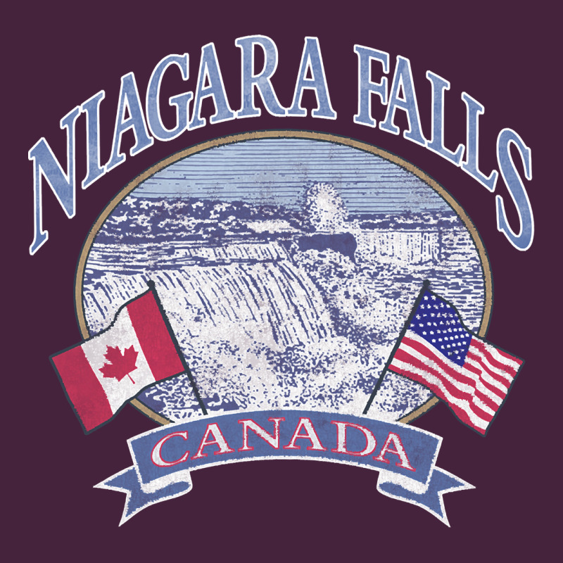 Americana Niagara Falls Scene Canada America Flags Sweatshirt Premium Tee by linhVisuals | Teevron