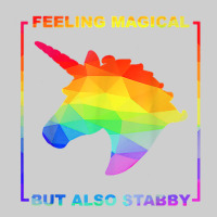 Feeling Magical But Also Stabby Unicorn Rainbow T Shirt Premium Tee | Teevron