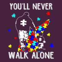 Autism Dad You Will Never Walk Alone Support Autism Son T Shirt Premium Tee | Teevron