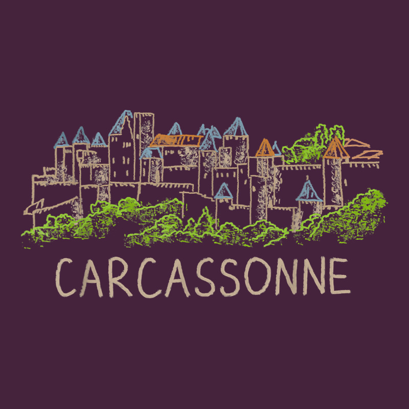 Carcassonne France Unique Hand Drawn Art Gift Men Women T Shirt Premium Tee by linhVisuals | Teevron