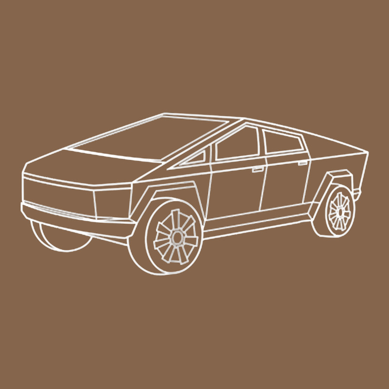 Cybertrucks Line Art Pocket Futuristic Ev Truck Cyber Design T Shirt Premium Tee by linhVisuals | Teevron