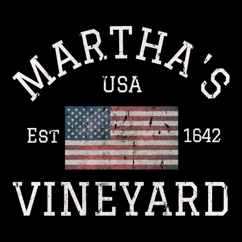 Martha's Vineyard Massachusetts American Flag Usa Vintage Pullover Hoo Premium Tee by linhVisuals | Teevron