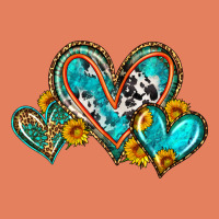 Western Leopard Turquoise Cowhide Hearts Olivia Classic Tee | Teevron