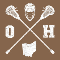 Ohio Lacrosse Sticks & Helmet State Outline Lax Player T Shirt Premium Tee | Teevron