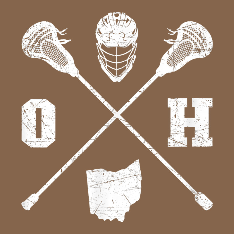 Ohio Lacrosse Sticks & Helmet State Outline Lax Player T Shirt Premium Tee by linhVisuals | Teevron