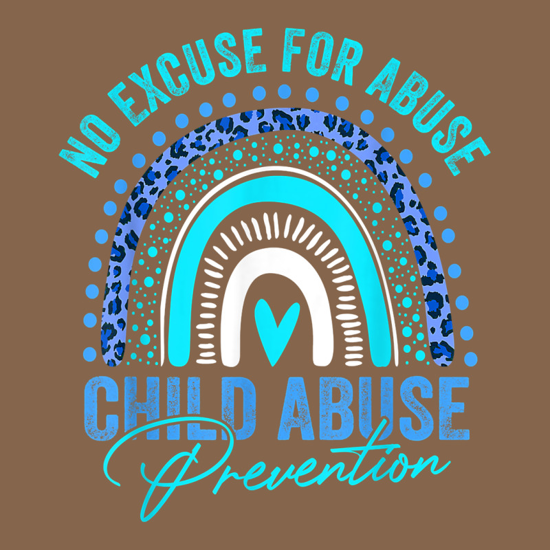 No Excuse Child Abuse Prevention Awareness Leopard Rainbow T Shirt Premium Tee by linhVisuals | Teevron