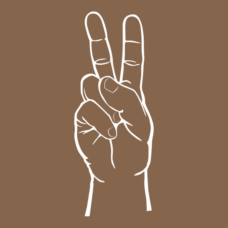 Peace Sign Two Fingers Hand Gesture Symbol Illustration T Shirt Premium Tee by linhVisuals | Teevron