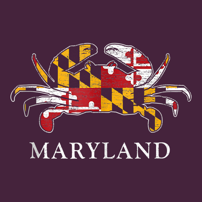 Retro Maryland Crab State Flag Vintage Travel Tank Top Premium Tee by linhVisuals | Teevron