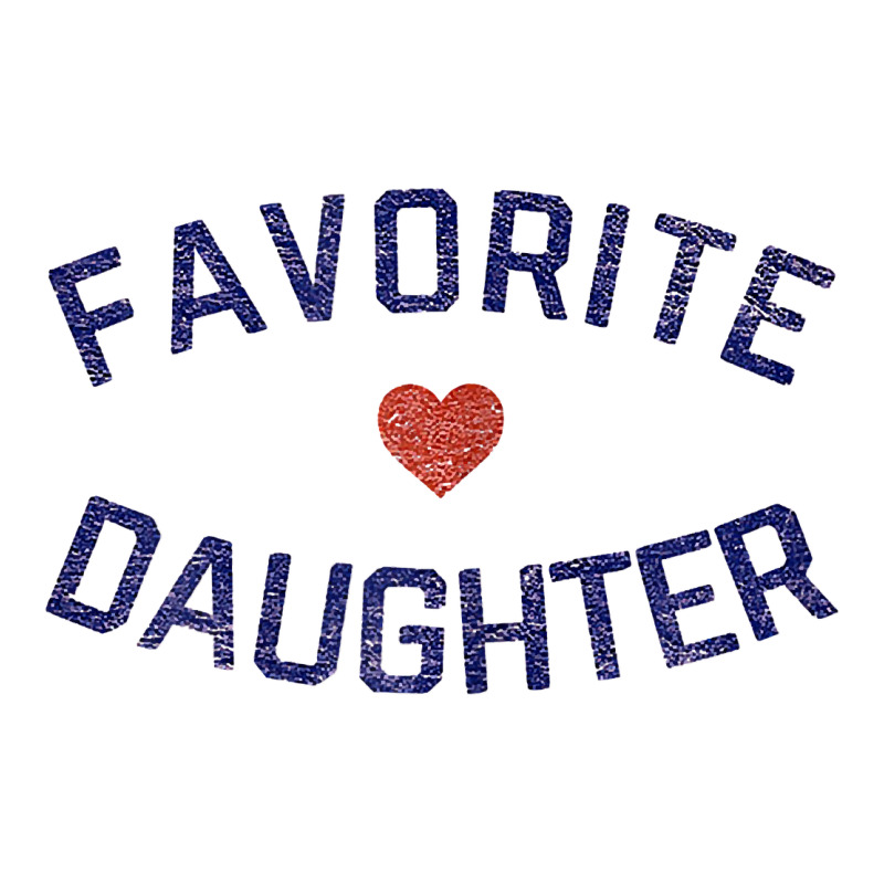 Womens Favorite Daughter Heart Distressed Vintage Faded Classic T Shir Premium Tee by linhVisuals | Teevron