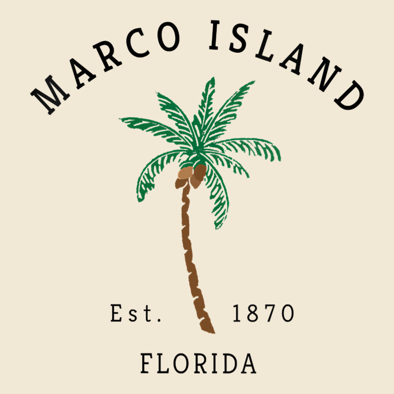 Womens Marco Island Florida Colorful Palm Tree Retro Novelty Art V Nec Premium Tee by linhVisuals | Teevron