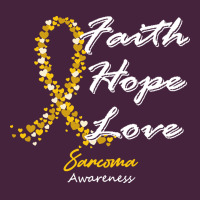 Sarcoma Awareness T  Shirt Sarcoma Awareness Faith Hope Love   In This Premium Tee | Teevron