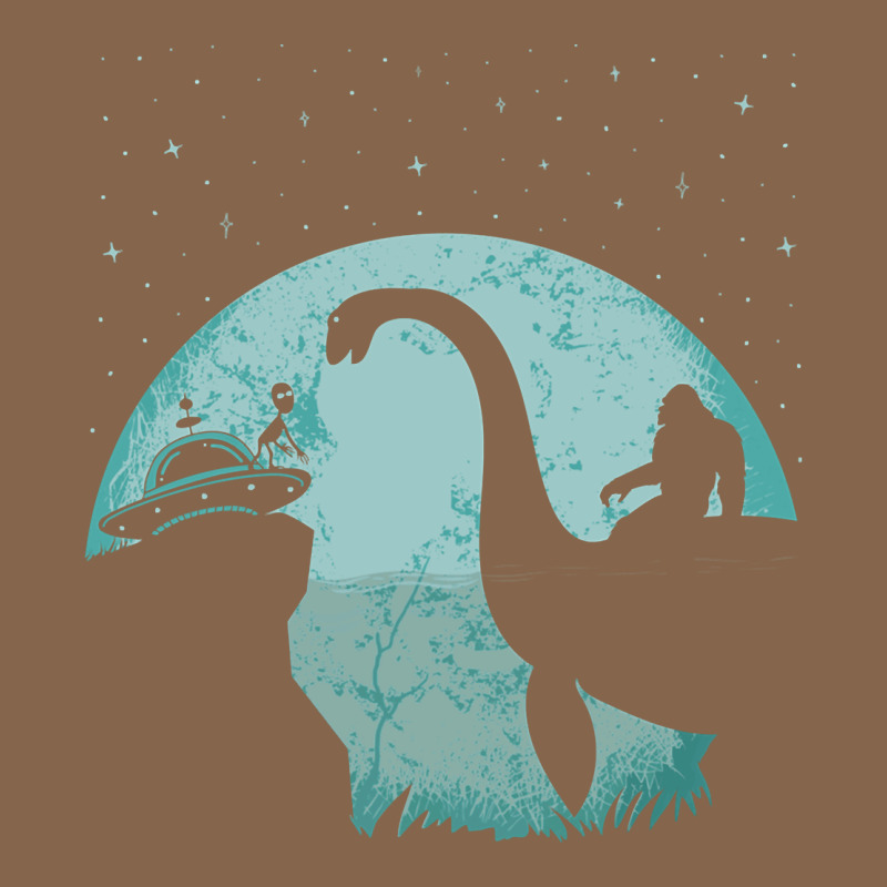 Bigfoot Riding Loch Ness Monster Sasquatch Ufo Abduction Pullover Hood Premium Tee by linhVisuals | Teevron