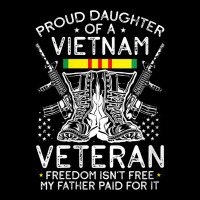 Womens Proud Daughter Of A Vietnam Veteran Freedom Isn't Free V Neck T Premium Tee | Teevron