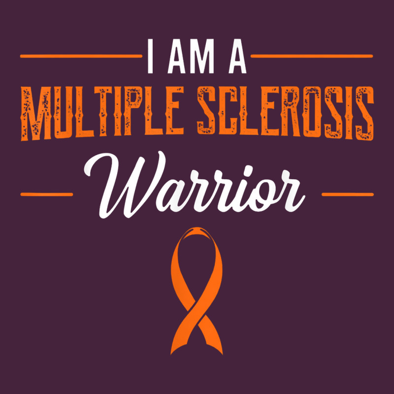 Multiple Sclerosis Warrior Autoimmune Disease Orange Ribbon Premium Tee by linhVisuals | Teevron