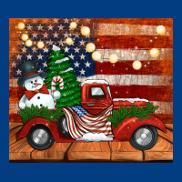 Christmas Truck With American Flag Premium Sweatshirt | Teevron