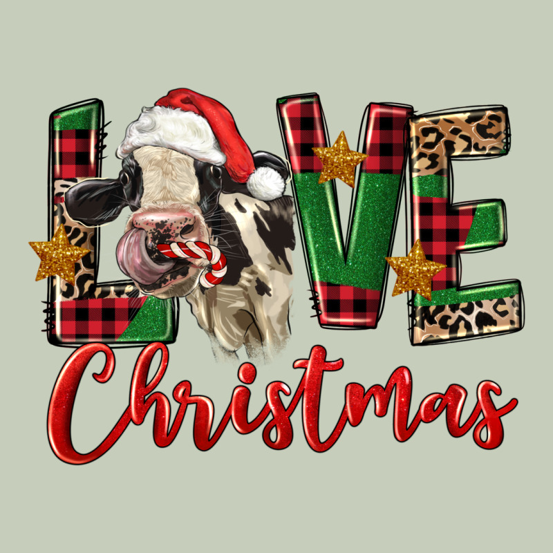 Love Christmas Holstein Heifer Ladies Tee by FaDigitalArtStudio | Teevron