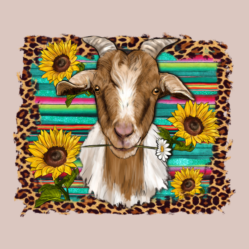Goat Daisy Sunflowers Leopard Serape Glitter Premium Hoodie by Artiststas | Teevron