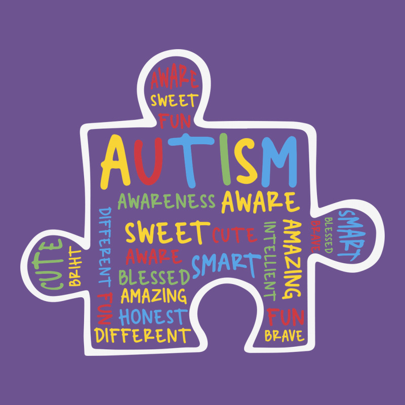 Autism Puzzle Piece Words Autistic Vintage Tee by CowhideDigitalArt | Teevron