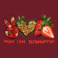 Peace Love Strawberries Zipper Hoodie | Teevron