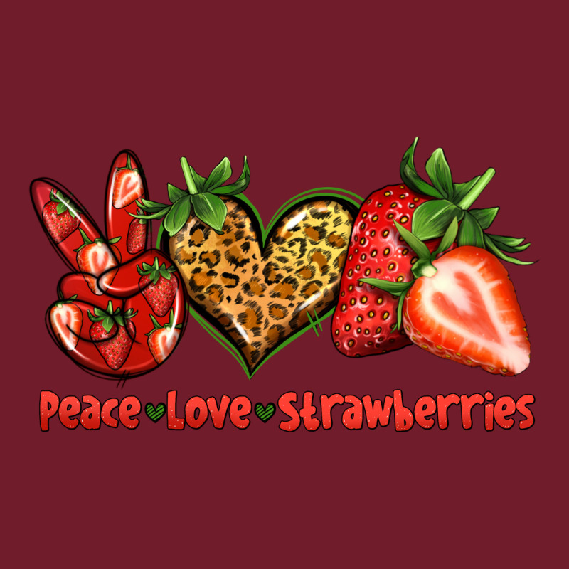 Peace Love Strawberries Zipper Hoodie by Jasminsmagicworld | Teevron