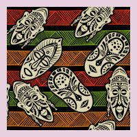 African Mask Seamless Pattern Ladies Tee | Teevron