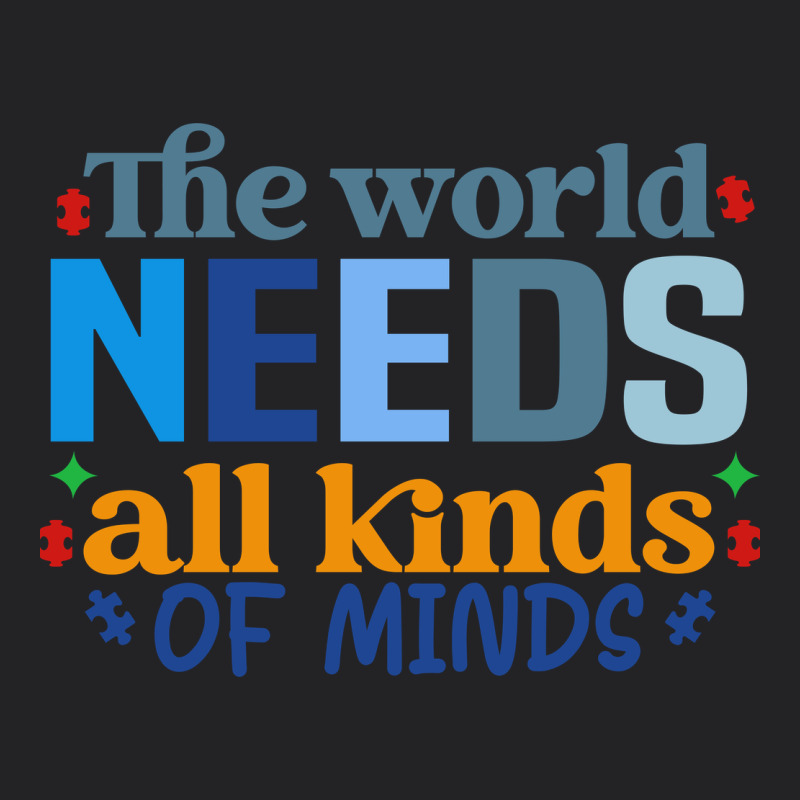 The World Needs All Kinds Of Minds Vintage Tee by CowhideDigitalArt | Teevron