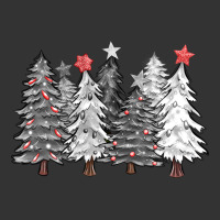 black and white christmas trees with lights | Teevron