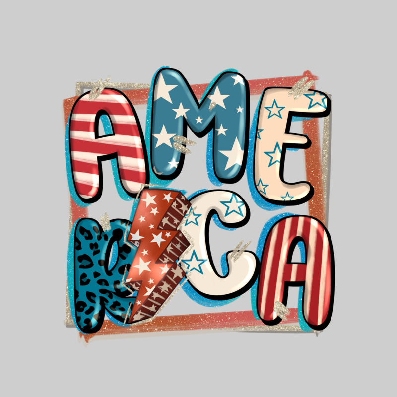 America With Lightning Bolt 4th Of July Premium Tee by FaDigitalArtStudio | Teevron