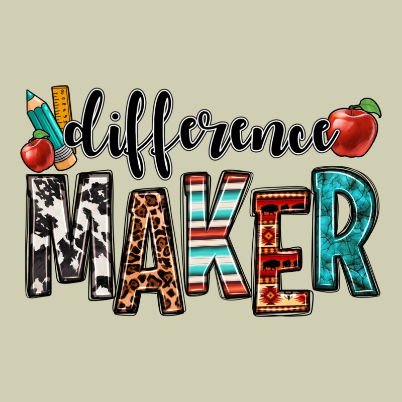 Difference Maker Teacher Heavy Core Tee by OliviaCreatesArt | Teevron