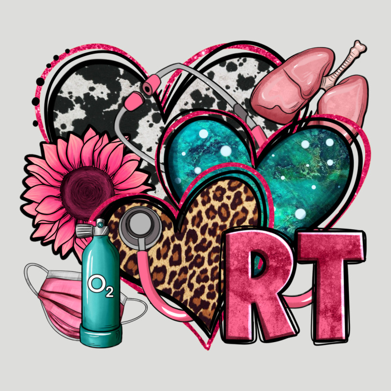 Rt Respiratory Therapist Hearts Zipper Hoodie by Jasminsmagicworld | Teevron