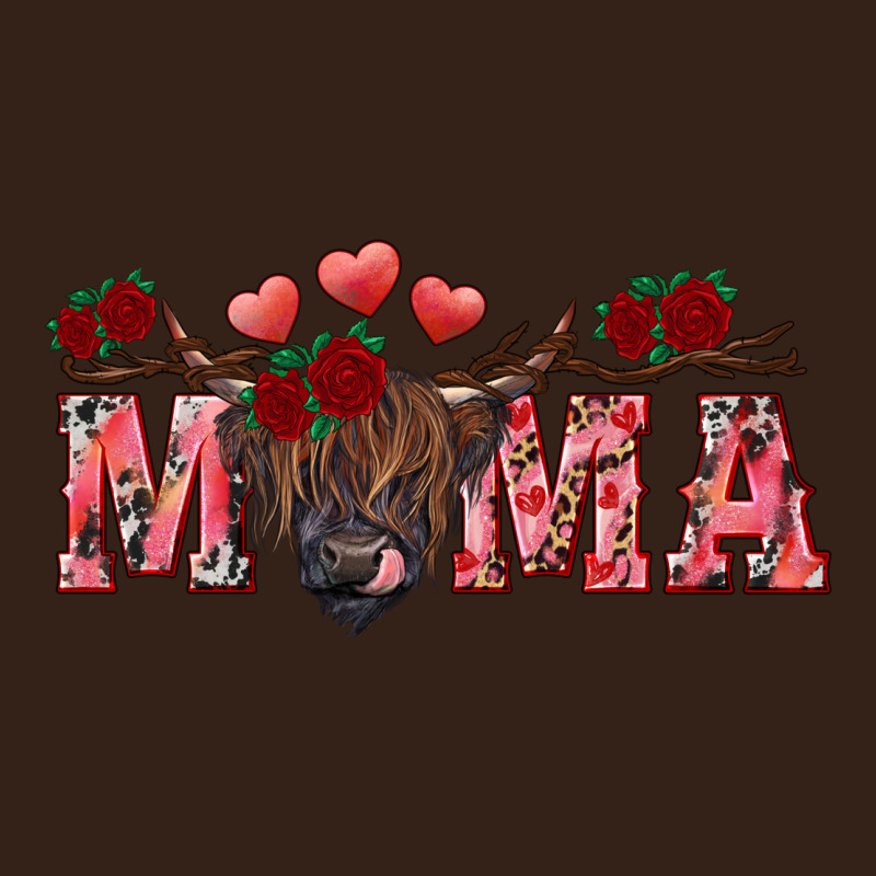 Valentine's Day Mama Black Highland Cow Heavy Core Tee by RanaPortraitStore | Teevron