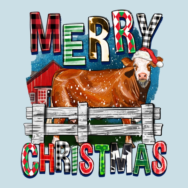 Merry Christmas Simmental Cow Ladies Tee by FaDigitalArtStudio | Teevron