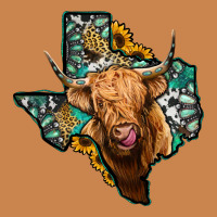 Texas Map Highland Cow Heavyweight Hoodie | Teevron