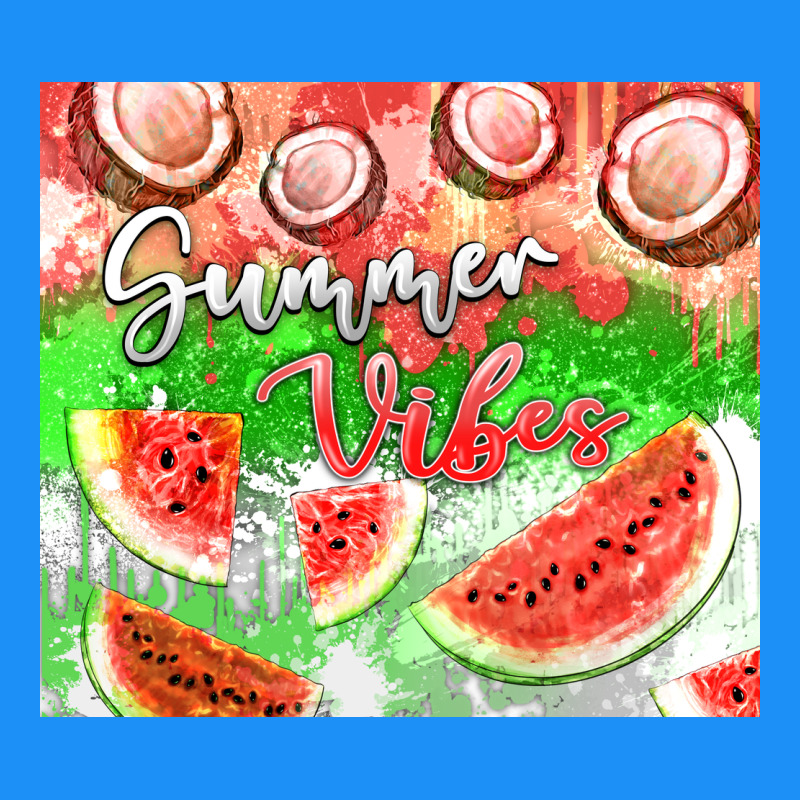 Watermelon And Coconut Summer 20oz Skinny Tumbler Classic Tee by FaDigitalArtStudio | Teevron