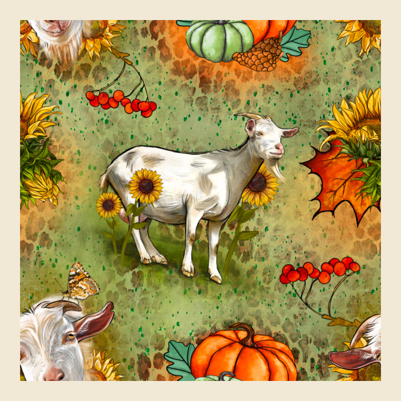 Fall Goats Seamless Pattern Ladies Tee by BundleAndBundleShop | Teevron
