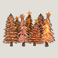 Melanin Christmas Trees With Lights Heavy Core Tee | Teevron