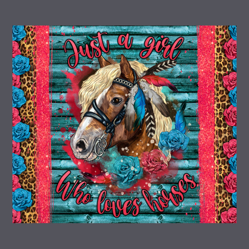 Just A Girl Who Loves Horses Vintage Hoodie by LillyAllenDesigns | Teevron
