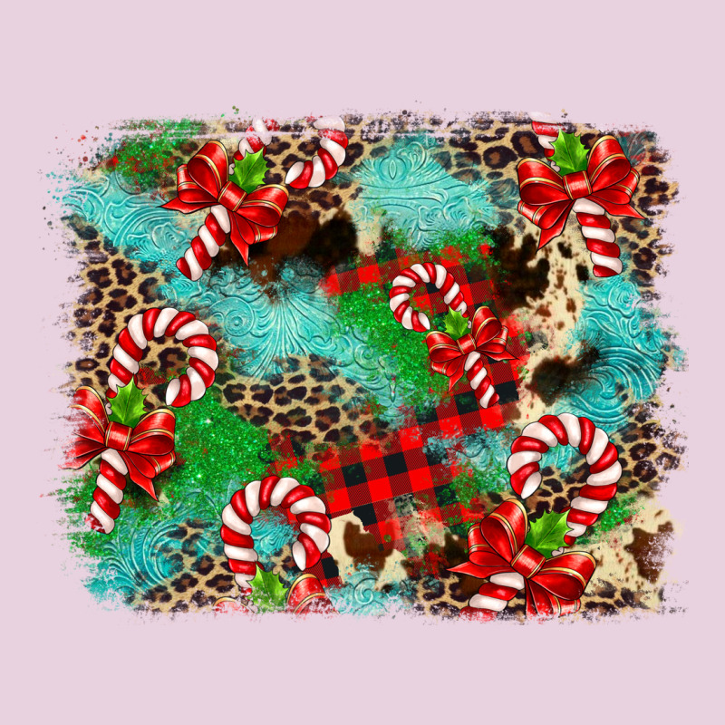 Christmas Plaid Turquoise Glitter Cowhide Ladies Tee by FaDigitalArtStudio | Teevron