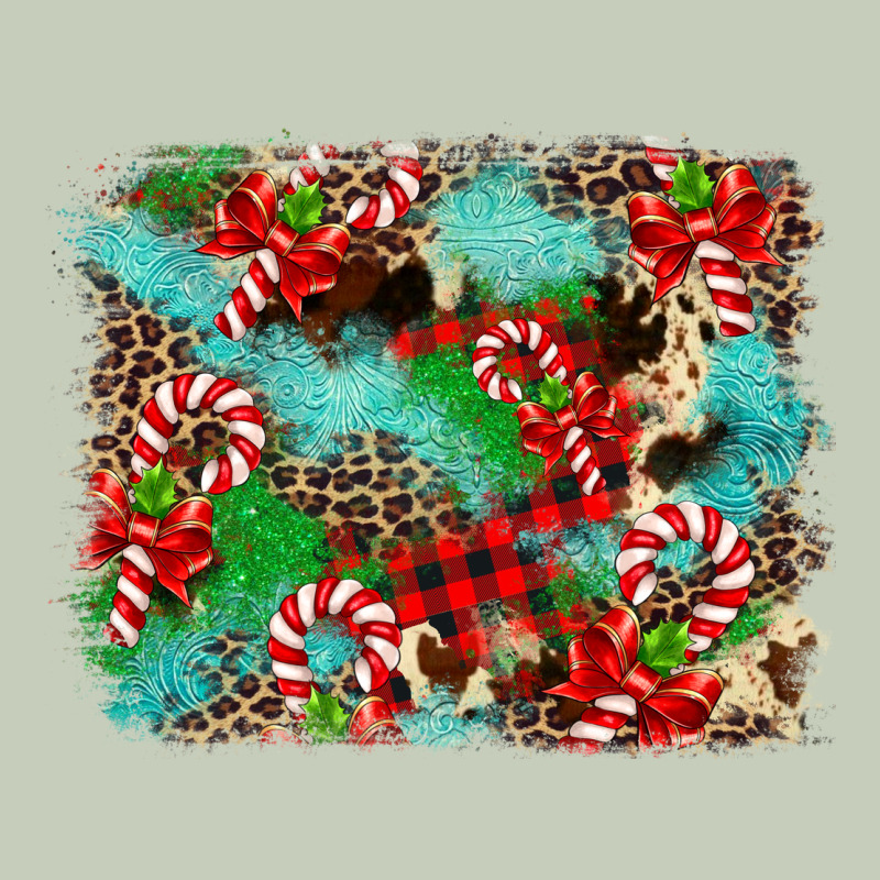Christmas Plaid Turquoise Glitter Cowhide Ladies Tee by FaDigitalArtStudio | Teevron