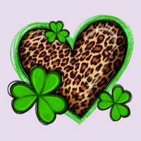 St Patricks Day Leopard Heart With Shamrocks Premium Hoodie | Teevron
