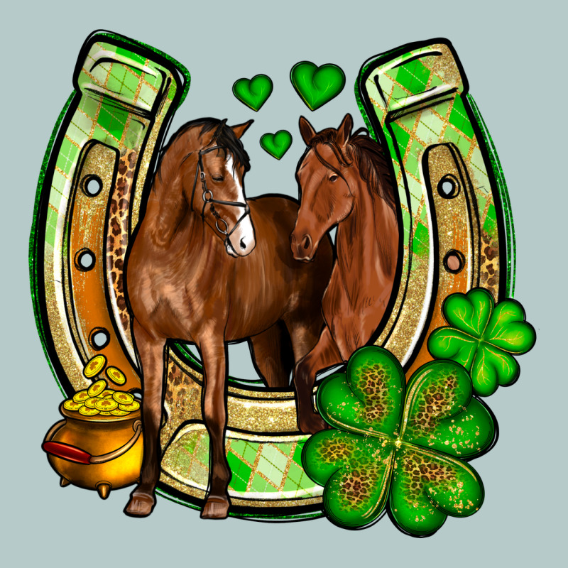 St. Patrick's Day Horse Horseshoe Heavy Core Tee by OliviaCreatesArt | Teevron