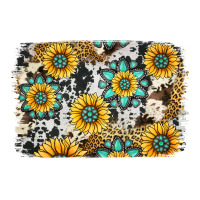 gemstone sunflower cowhide background | Teevron