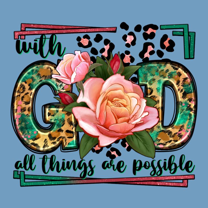 With God All Things Are Possible Leopard Frame Urban Heavy Tee by LillyAllenDesigns | Teevron