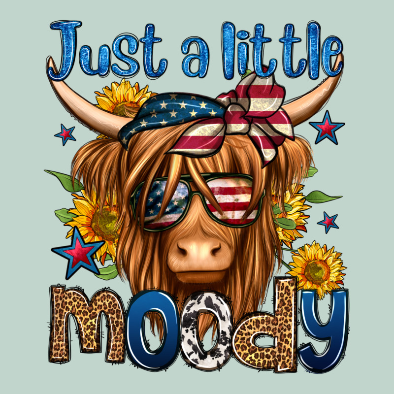 Just A Little Moody 4th Of July Long Haired Cow Zipper Hoodie by Jasminsmagicworld | Teevron