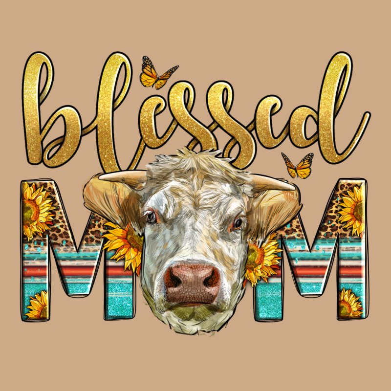 Western Blessed Mom Charolais Bull Vintage Hoodie by LillyAllenDesigns | Teevron