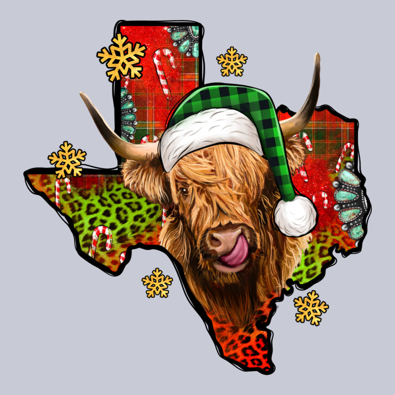 Christmas Texas Highland Cow Heavyweight Hoodie by Jasminsmagicworld | Teevron